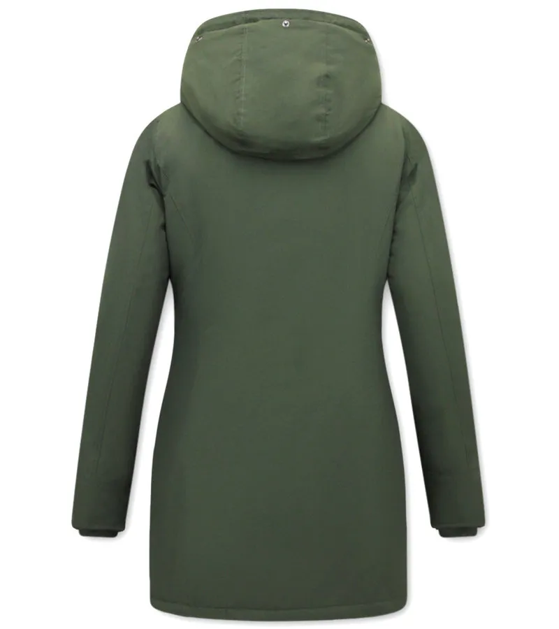 ABRIGOS DE MUJER CON CAPUCHA  280  VERDE